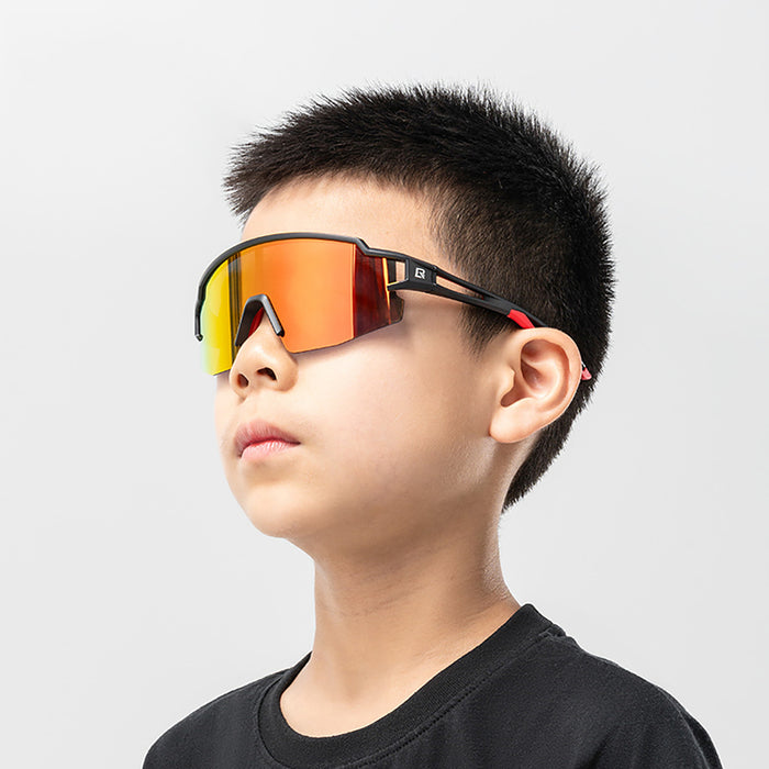 Rockbros Kids Cycling Glasses, Polarized, UV Protection, Black