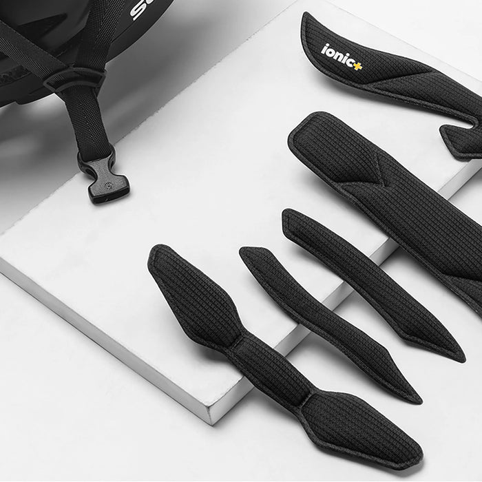 Rockbros Bike Helmet with Visor, Detachable UV Goggles, Unisex, Glossy - White