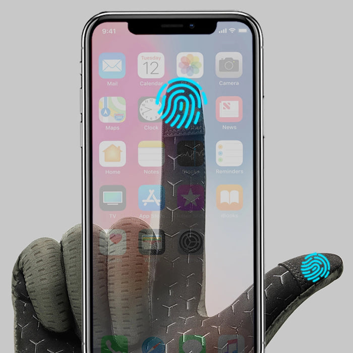 Rockbros Breathable Full Finger Cycling Gloves, Size: S - Green