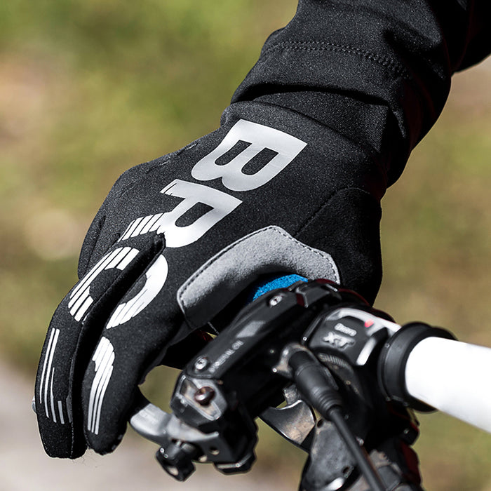 Rockbros cycling gloves, insulated, long, size: XXL - black and gray