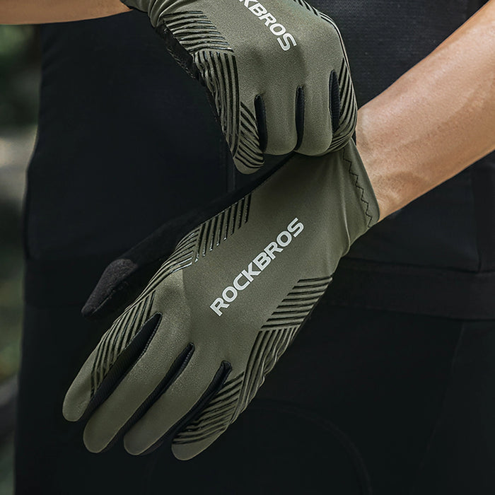 Rockbros cycling gloves spring/summer/autumn, full, size: S - green