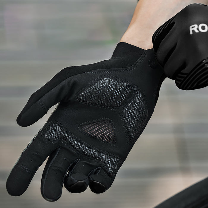 Rockbros cycling gloves spring/summer/autumn, full, size: XL - black