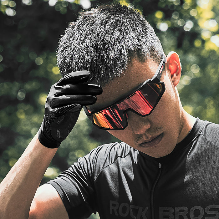 Rockbros cycling gloves spring/summer/autumn, full, size: XL - black