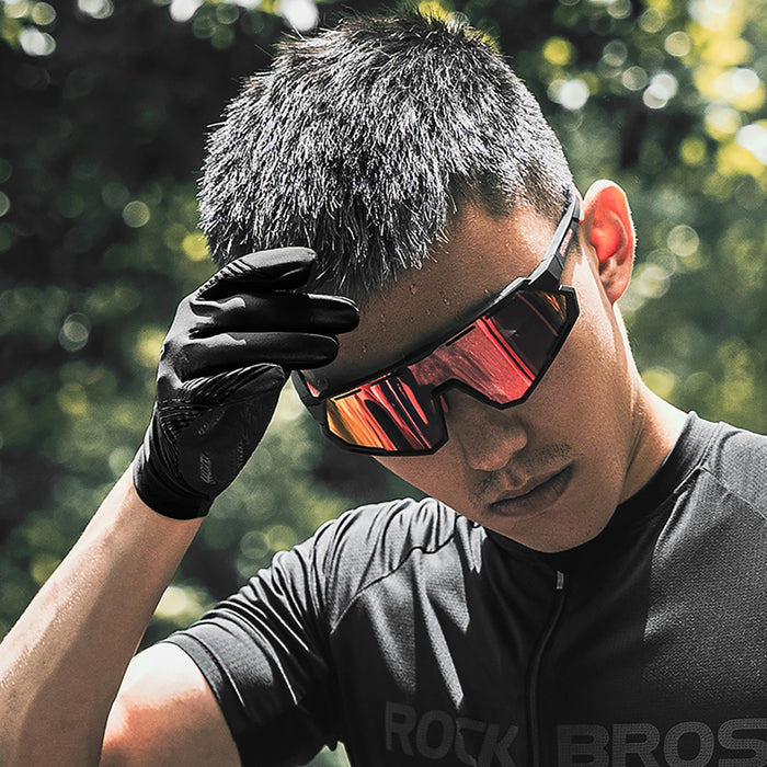 Rockbros cycling gloves spring/summer/autumn, full, size: XL - black