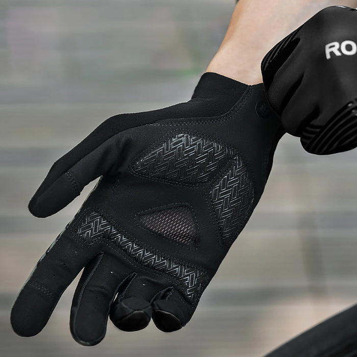 Rockbros cycling gloves spring/summer/autumn, full, size: M - black