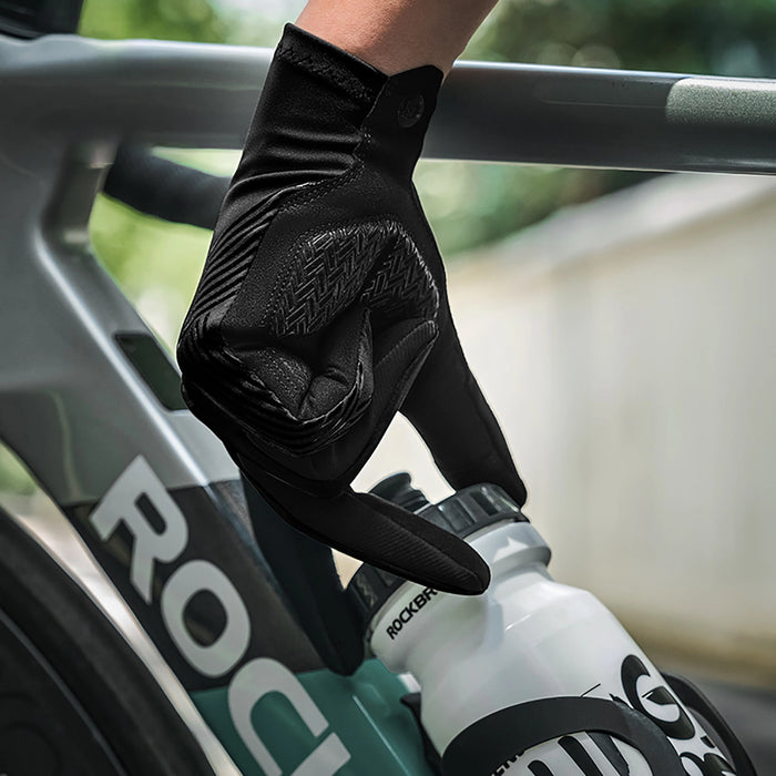 Rockbros cycling gloves spring/summer/autumn, full, size: XXL - black