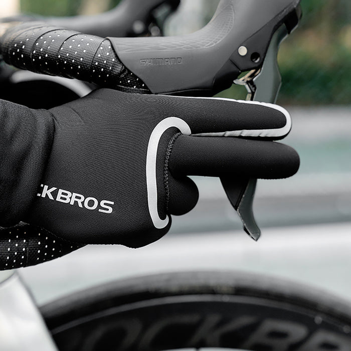 Rockbros full waterproof cycling gloves, size: S/M - black