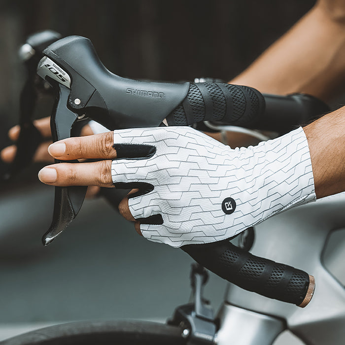 Rockbros Road Cycling Gloves Size: XL - White/Black