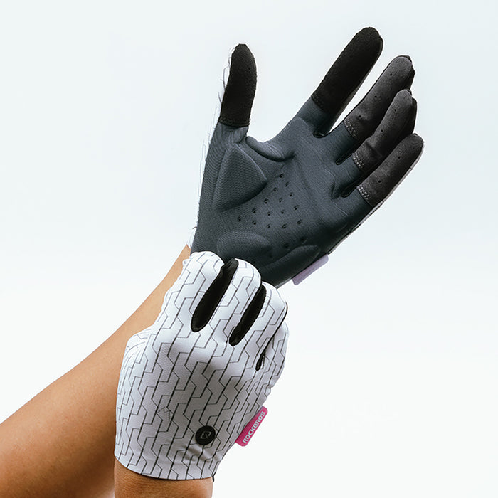 Rockbros sports gloves full spring-summer size M - white and black