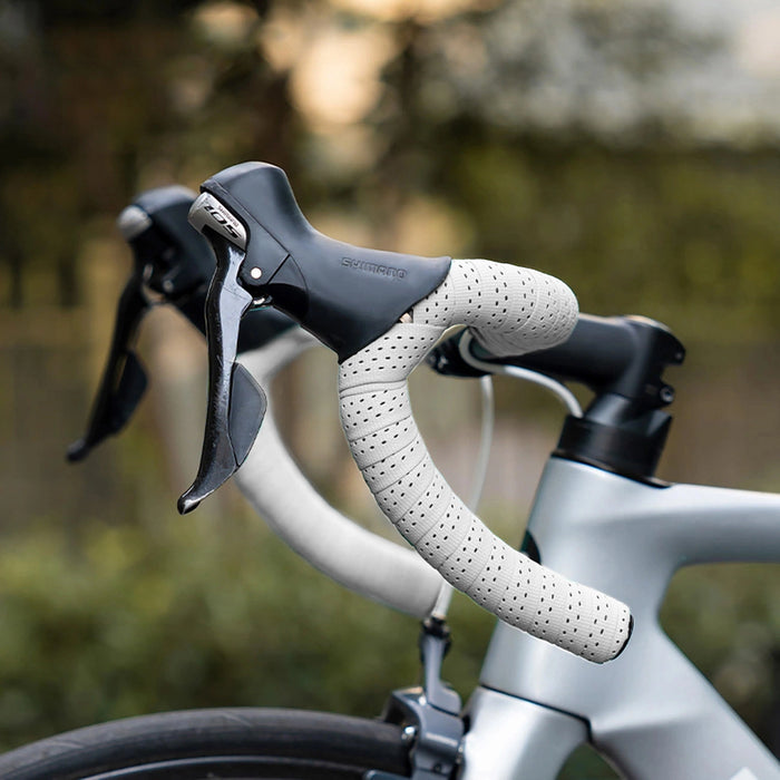Rockbros Perforated Silicone Handlebar Tape - White