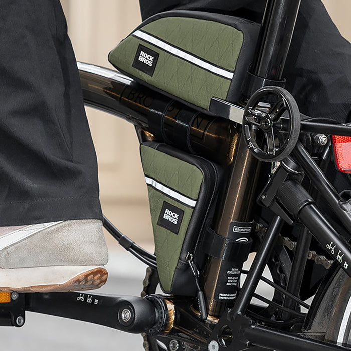 Rockbros Triangle Bike Frame Bag 0.3l - Green