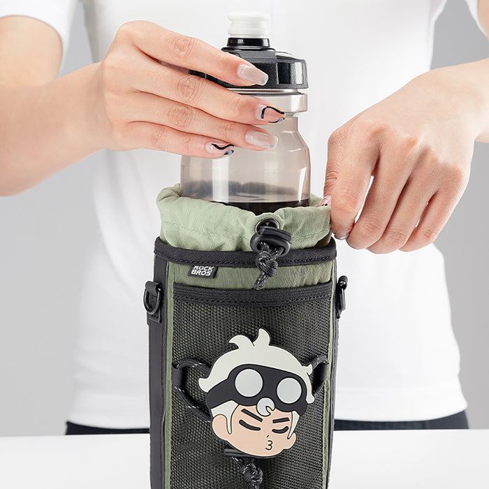 Rockbros Travel Bottle Bag with Shoulder Strap 1l - Green