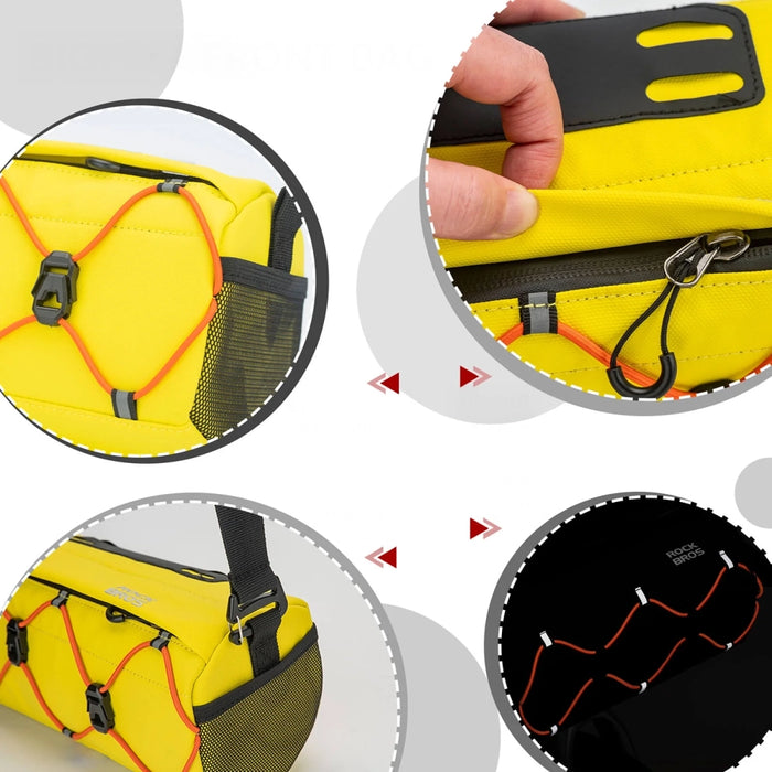 Rockbros 30110054006 Handlebar Bicycle Bag 2.2L - Yellow