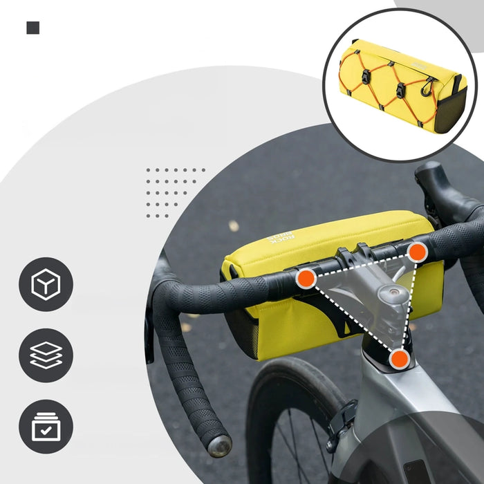 Rockbros 30110054006 Handlebar Bicycle Bag 2.2L - Yellow