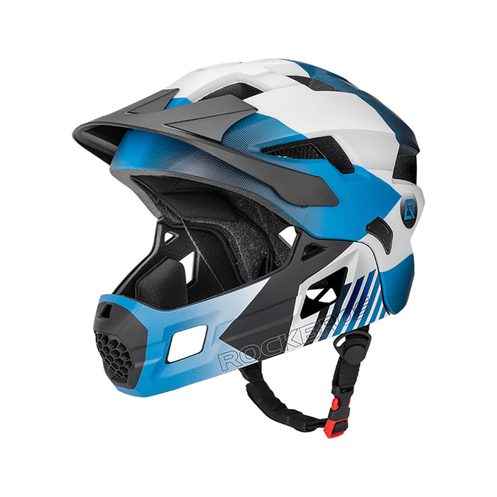 Rockbros TS-61 10110061002 Children's Bike Helmet with Detachable Chin Size M (54-57) - Blue