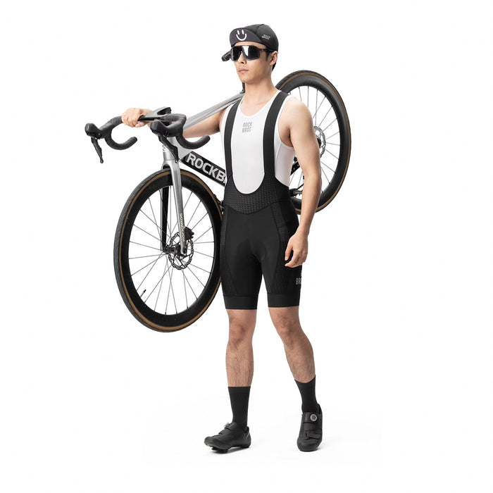 Rockbros YDDK009 Men's Cycling Bib Shorts with Pad Size M - Black