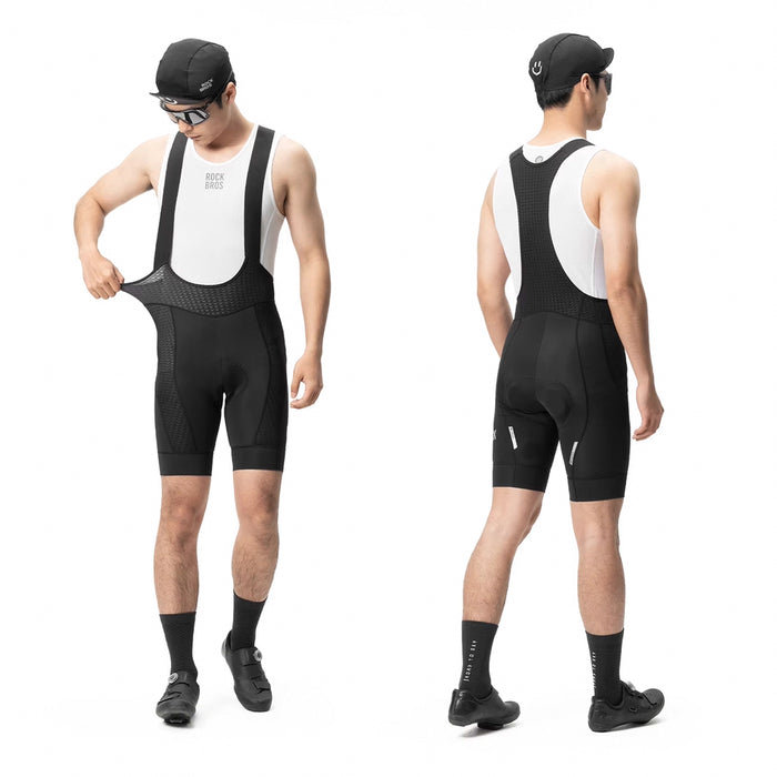 Rockbros YDDK009 Men's Cycling Bib Shorts with Pad Size M - Black