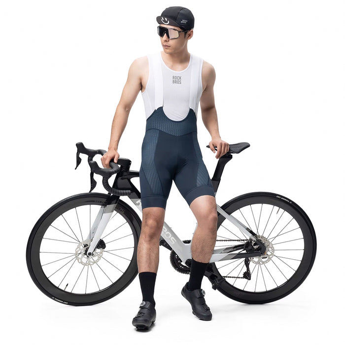 Rockbros YDDK009 Men's Cycling Bib Shorts with Pad Size M - Dark Blue