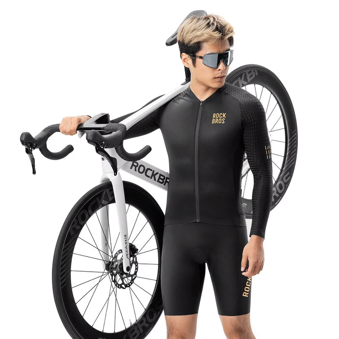 Rockbros YDCX008 Diamond Long Sleeve Cycling Jersey Size XL - Black