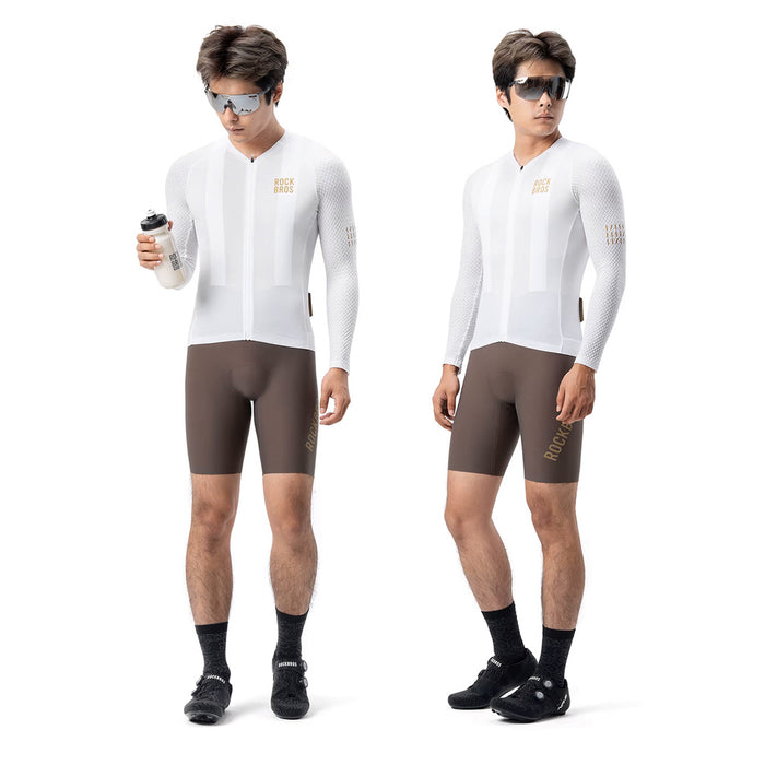 Rockbros YDCX008 Diamond Long Sleeve Cycling Jersey Size XL - White