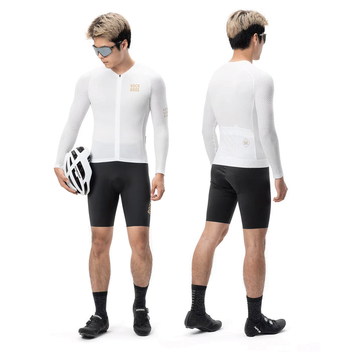 Rockbros YDCX008 Diamond Long Sleeve Cycling Jersey Size XL - White