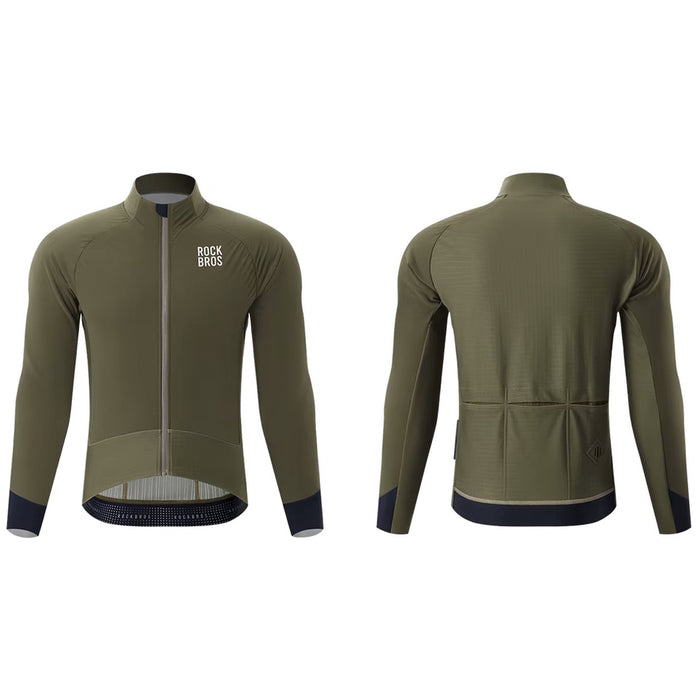 Rockbros YDWT014 Winter Fleece Double Layer Cycling Jacket Size XXL - Green