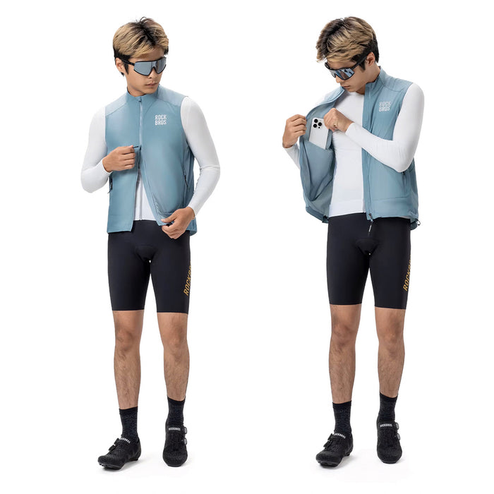 Rockbros YDMJ003 Spring/Autumn Windproof Vest Size XL - Blue