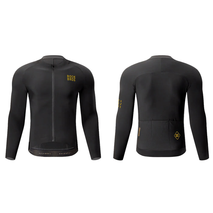 Rockbros YDWT020 Diamond Spring/Autumn/Winter Cycling Jersey Size XL - Black