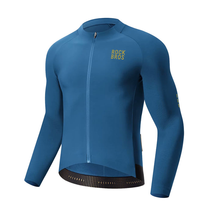 Rockbros YDWT020 Diamond cycling jersey spring/autumn/winter size L - blue