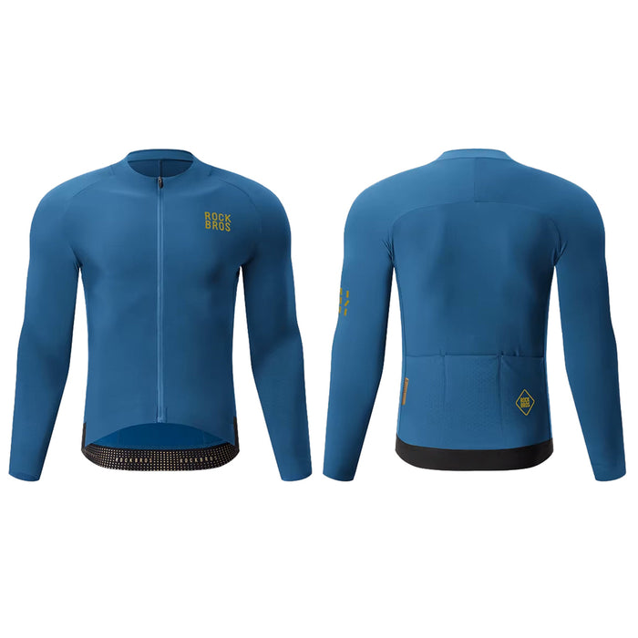 Rockbros YDWT020 Diamond cycling jersey spring/autumn/winter size L - blue