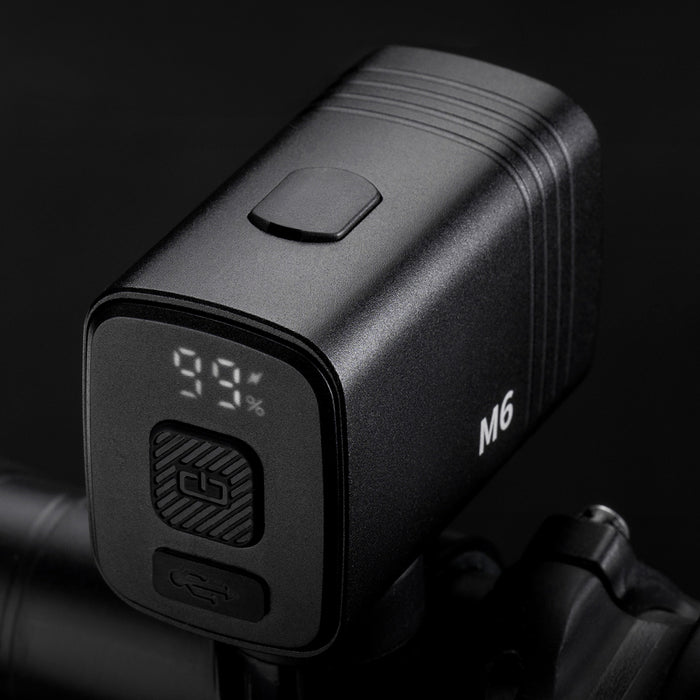 Rockbros M6 1000 lm front rechargeable bike light 2800 mAh - black