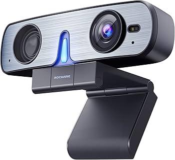 ROCWARE RC08P Webcam 2K, 90 degrees, 4x zoom, USB 2.0, USB-C