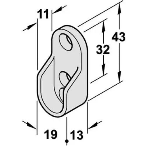 ROD HOLDER 15X30MM 2 PCS. HAEFELE - Мебелен обков<<<Мебели и обков<<<Мебели и интериор<<<Praktiker&&&Мебелен