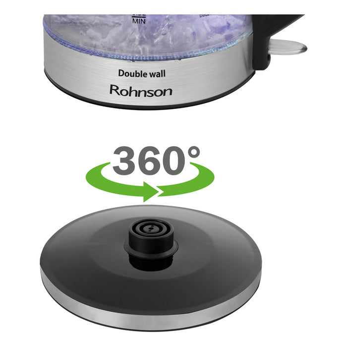 Electric kettle ROHNSON R-7645 2200 W, GREY, 1.70 L