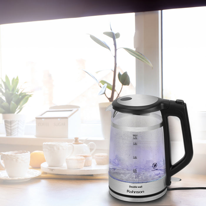 Electric kettle ROHNSON R-7645 2200 W, GREY, 1.70 L