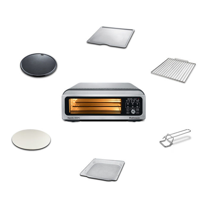 PIZZA OVEN ROHNSON RAPIDO R-2880 GRAY, 2000 W