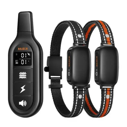 RojecoPD521 1000m Dog Training Collar with 2 collars (black) - Walking and transportation<<<Pets<<<InnproXML