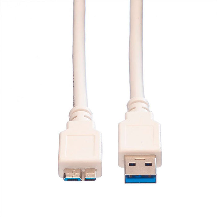 Cable ROLINE USB 3.0 A-microB M/M 0.8 m