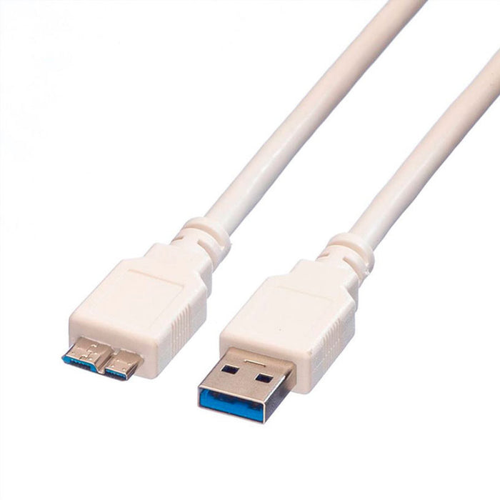 Cable ROLINE USB 3.0 A-microB M/M 0.8 m