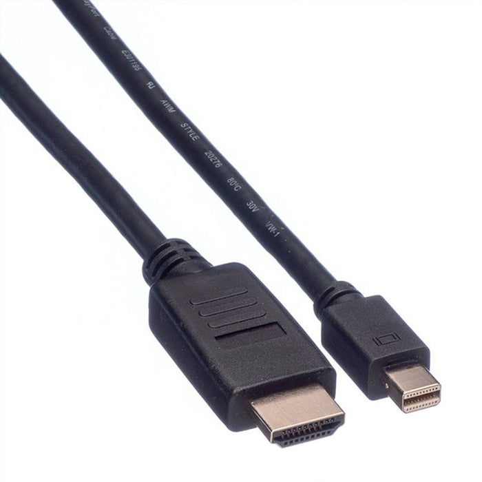 Cable from source with Mini DisplayPort to receiver with HDMI Mini DisplayPort->HDMI M/M 3 m works only in this direction