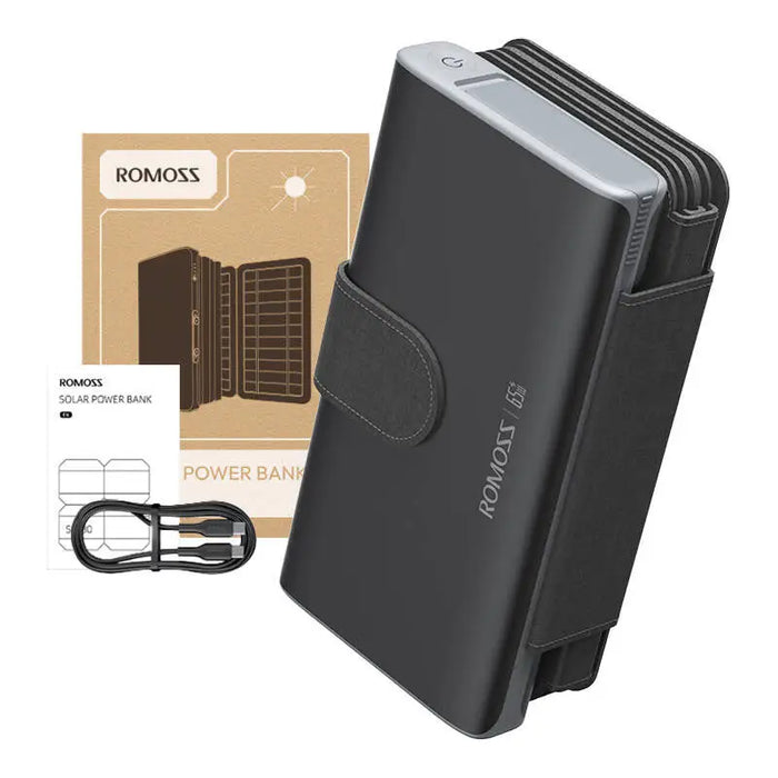 ROMOSS Solar Powerbank 30000mAh 65W Black - Powerbanks<<<GSM Accessories<<<InnproXML