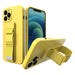 Rope case gel case with a lanyard chain handbag lanyard Samsung Galaxy A12 yellow - Cell phone cases