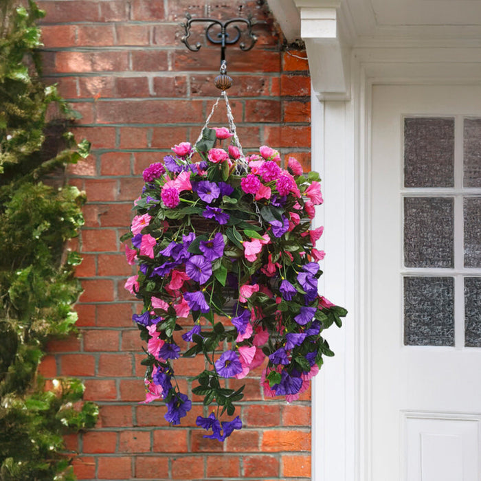 DECORATIVE LANDSCAPING HANGING BASKET ROSSIMA PETUNIA PURPLE COLOR