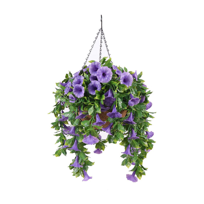 DECORATIVE LANDSCAPING HANGING BASKET ROSSIMA PETUNIA PURPLE COLOR