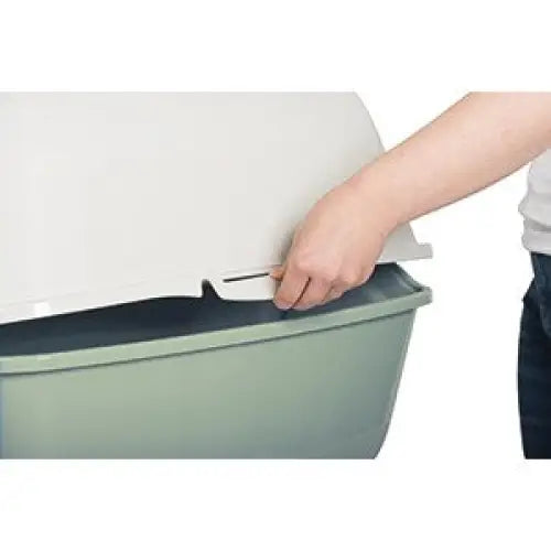 ROTHO Bailey Hooded litter box Green White - Litter boxesDLK-KUW<<<For the catDLK<<<ActionPL