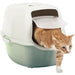 ROTHO Bailey Hooded litter box Green White - Litter boxesDLK-KUW<<<For the catDLK<<<ActionPL