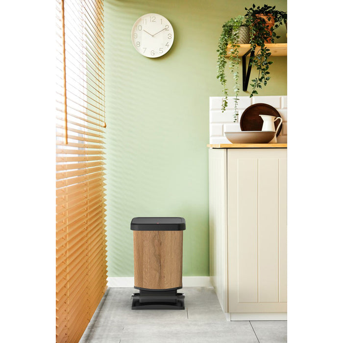 WASTE BIN 20 L PASO WOOD ROTHO