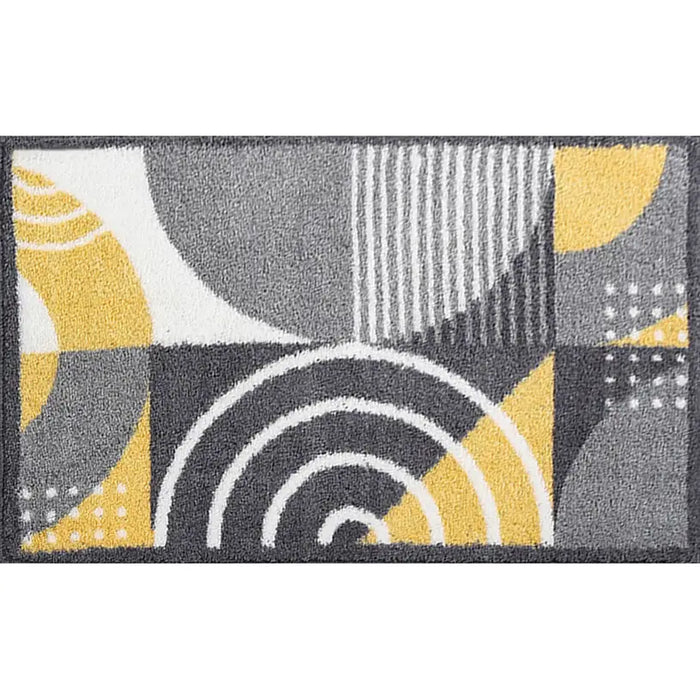 ROUND BATHROOM CARPET GRAY YELLOW 40X60 TONI BAD - Постелки за баня<<<Аксесоари за баня<<<Баня<<<Praktiker