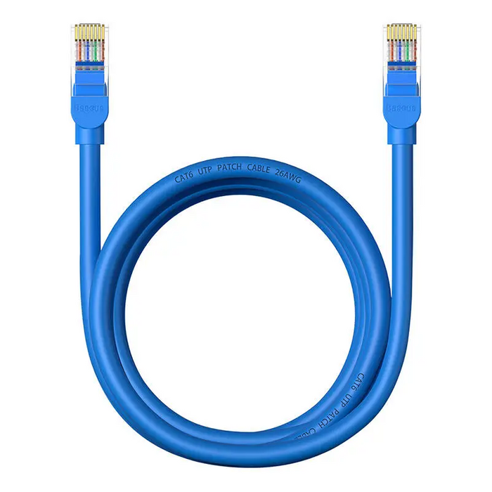 Round Cable Baseus Ethernet RJ45 Cat.6 2m (blue) - Network cables<<<Cables<<<IT Accessories<<<InnproXML