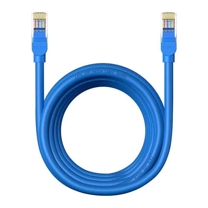 Round Cable Baseus Ethernet RJ45 Cat.6 5m (blue) - Network cables<<<Cables<<<IT Accessories<<<InnproXML&&&Network